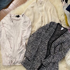 3 cardigans from 3 brands
